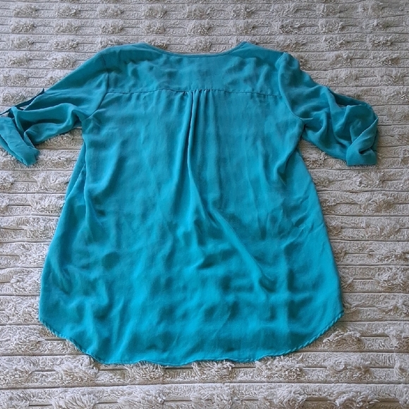 Karen Kane Blue Relaxed Asymmetrical Tunic - Picture 5 of 5
